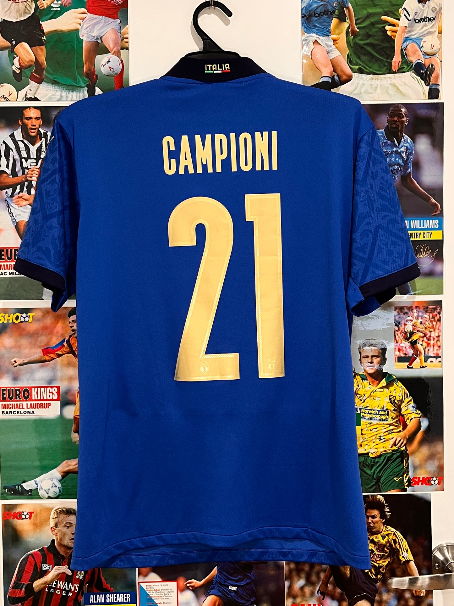 Italy 2020-21 Home - Limited Edition Player Spec with Printed signatures and Campioni 21