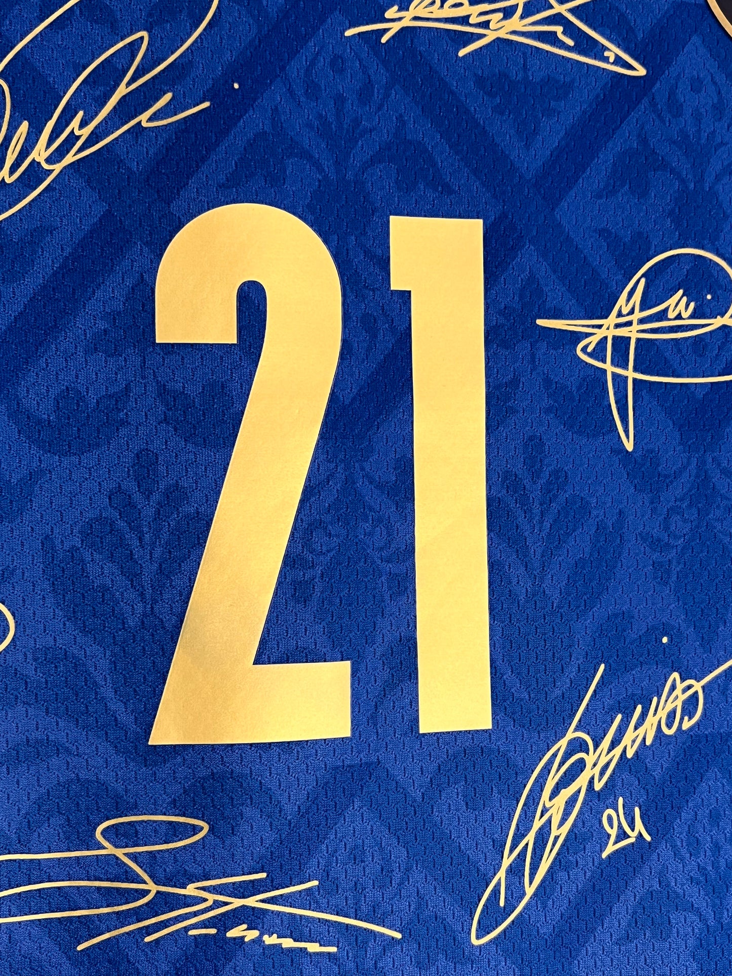 Italy 2020-21 Home - Limited Edition Player Spec with Printed signatures and Campioni 21