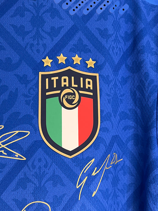 Italy 2020-21 Home - Limited Edition Player Spec with Printed signatures and Campioni 21